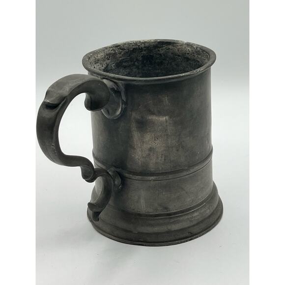 Antique Imperial‎ Quart Victorian Pewter Mug 1874 L&R Merry - Picture 1 of 8